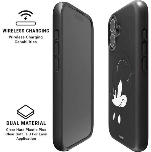 Disney Mickey Mouse Black and White iPhone 16 Plus Magsafe Impact Case